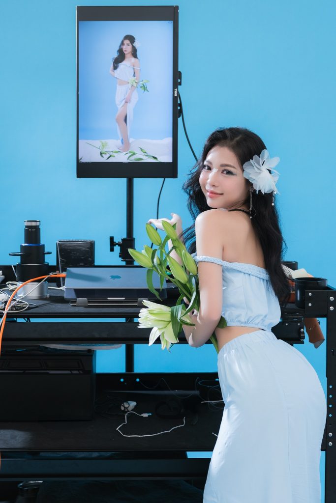 Studio chụp ảnh phông xanh